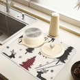thumbnail image 2 of Yayeee Dish Drying Mat for Kitchen Counter 18" x 24" Microfiber Super Absorbent Coffee Decorative Pad, Christmas Plaid Forest, 2 of 9