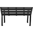 thumbnail image 4 of Global Industrial 4' Horizontal Steel Slat Outdoor Park Bench with Back, Black, 4 of 7