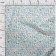 thumbnail image 3 of oneOone Silk Tabby Turquoise Blue Fabric Text Sewing Material Print Fabric By The Yard 42 Inch Wide, 3 of 5