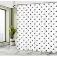thumbnail image 5 of Ambesonne Japanese Shower Curtain, Polka Dots Yin Yang, 69"Wx84"L, White Black, 5 of 5