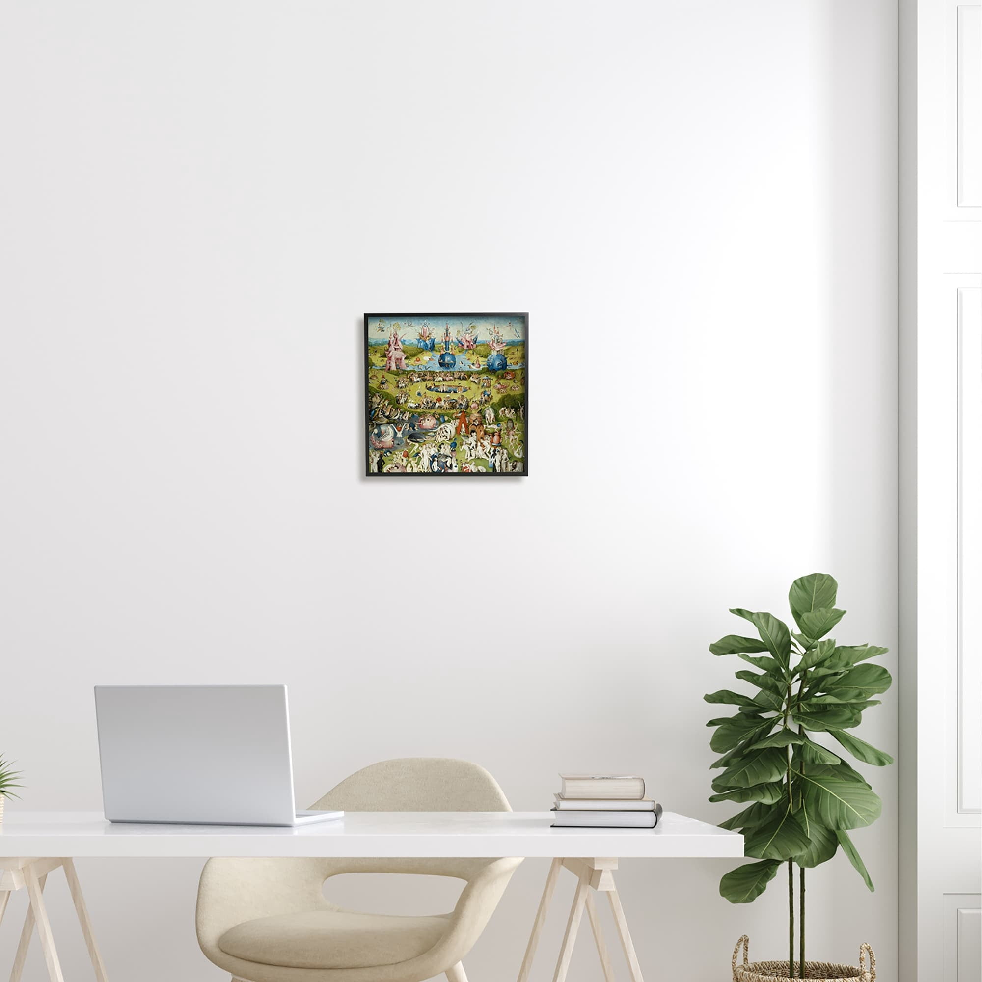 Stupell Industries Garden of Earthly Delights Center Panel Hieronymus Bosch Painting Painting Black Framed Art Print Wall Art, Design by one1000paintings