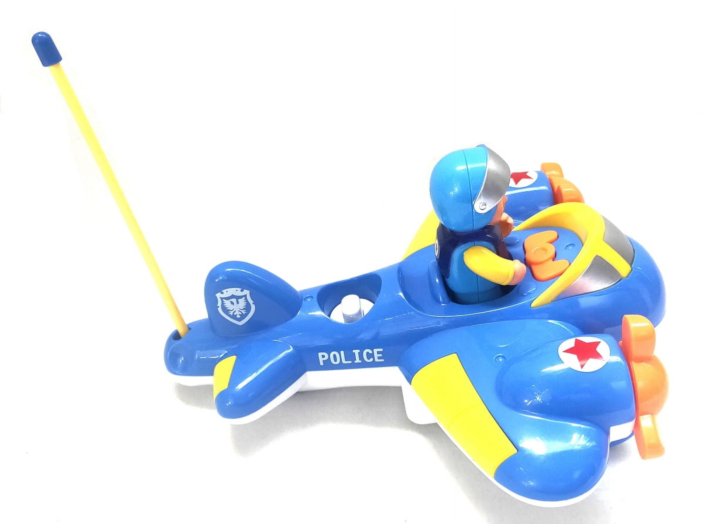 PlayWorld Gobbles of Giggles Cartoon RC Airplane for Kids - Blue