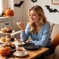 thumbnail image 3 of Halloween Bat Shaped Stainless Steel Coffee Stirring Spoon with Long Handle Gothic Dessert Spoon for Party Tableware Multicolor, 3 of 3