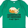 thumbnail image 3 of Inktastic 1st Hanukkah Childs Dreidel Boys or Girls Long Sleeve Baby Bodysuit, 3 of 4