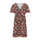 thumbnail image 3 of Puntoco Vestido De Manga Corta Con Cuello En V, Estampado De Verano Para Mujer, Talla Grande, Suelto, Transparente L, 3 of 3