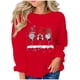 thumbnail image 1 of Navidad moda mujer casual manga larga impreso damas sudaderas tops Pompotops gfhjh14890, 1 of 5