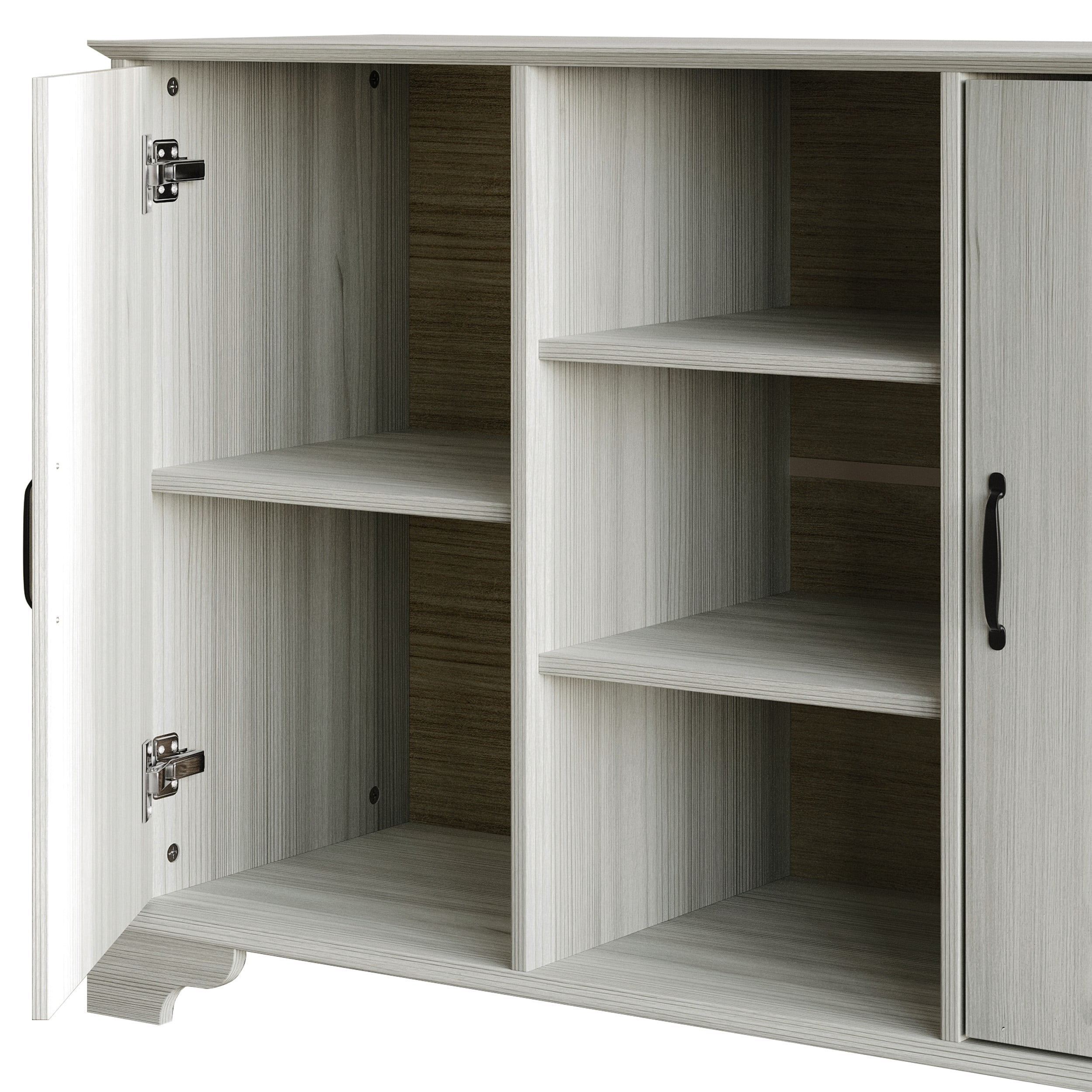 Home Design Harley Side Board, Modern Bedroom Storage Furniture, Light Gray Finish, Easy Assembly