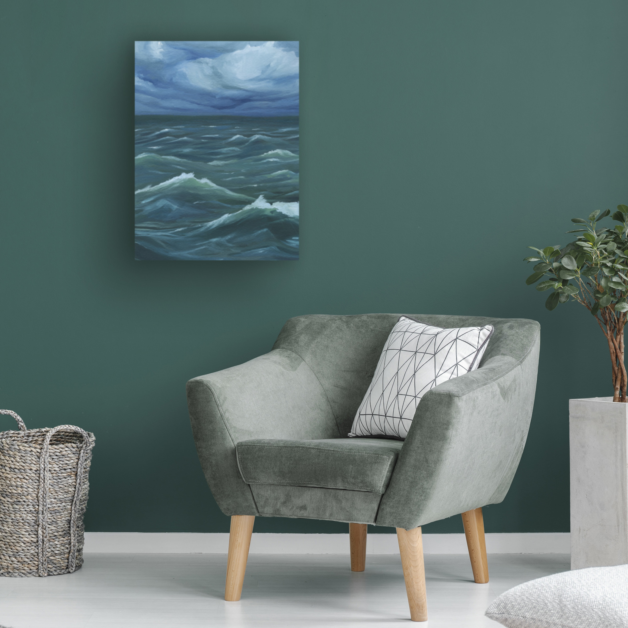 Trademark Fine Art Grace Popp  Luna Sea I Canvas Wall Art