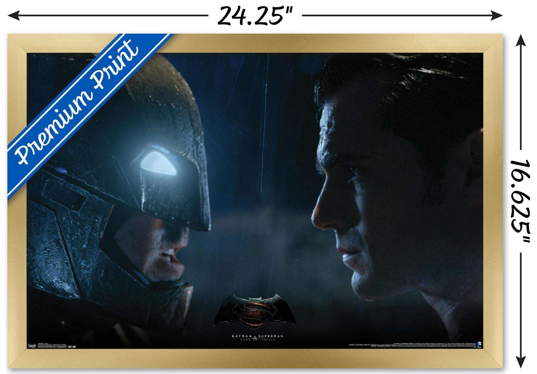 DC Comics Movie - Batman v Superman - Stare Wall Poster, 14.725" x 22.375", Framed