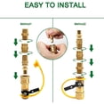 thumbnail image 3 of 1/4 Inch RV Propane Quick Connect Adapter Brass Propane Hose Connector Accessories for Outdoor Camping/Cooking/BBQ, 3 of 7