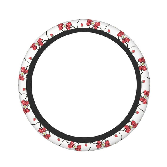 Hello Kitty Elastic Steering Wheel Cover Stylish Neoprene Decorative Car Accessories for Universal Auto