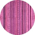 thumbnail image 1 of Ahgly Company Indoor Round Abstract Pink Modern Area Rugs, 8' Round, 1 of 4