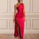 thumbnail image 4 of Vestido Amoldeado Al Cuerpo Vestido ajustado para mujer Sin espalda Sexy Satén Elegante Vestido delgado Clubwear (Rojo S) Cgtredaw para Mujer Rojo T S, 4 of 6