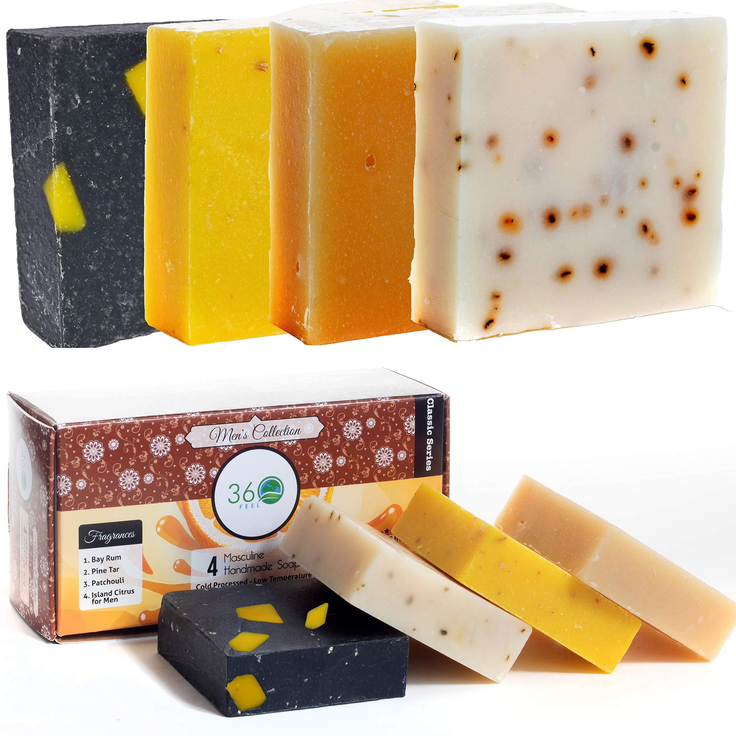 360Feel Men's Soap bar Handmade 4 Man Soap Bar Masculine fragrance