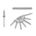 thumbnail image 4 of 500Pcs Double- Skirting Thread Seamless Nail Double Headed Nails Security Screws with 5 Installation Tool, 4 of 8