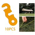 thumbnail image 2 of serony 10Pieces Tent Rope Adjuster Ultralight Strong for Outdoor Activity Orange, 2 of 9