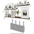 thumbnail image 3 of Narrow Wall Mount Wood Picture Ledge Photo Display Floating Shelf for Living Room Kitchen Bedroom Bathroom - Set of 3 with Varity Sizes 60 & 36 & 24 Inch - Burnt Brown, 3 of 5
