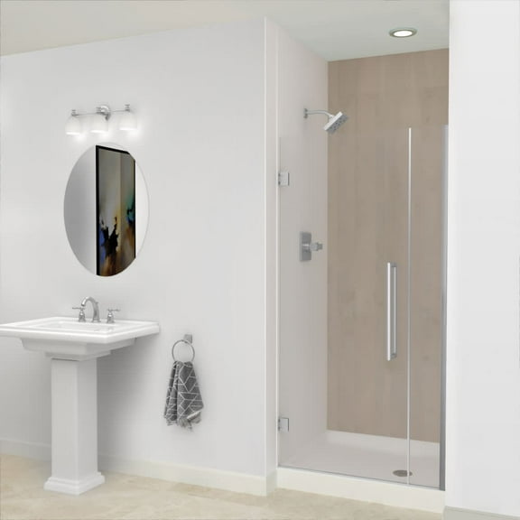 Transolid Ehtb335277610c-T Elizabeth 76" High X 33-1/2" Wide Hinged Semi Frameless Shower