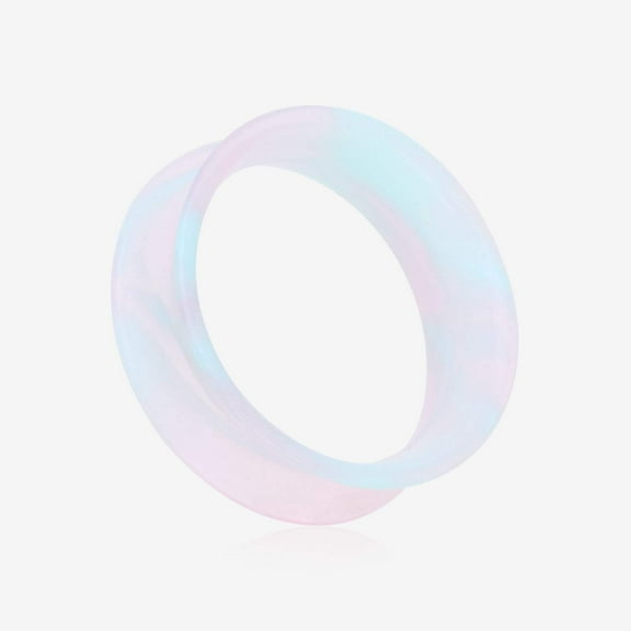 A Pair of Ultra Flexible Milky Way Silicone Double Flared Tunnel Plug