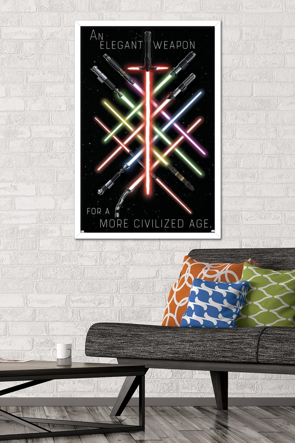 Star Wars - Lightsaber Group Wall Poster, 22.375" x 34", Framed