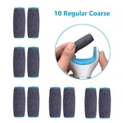 EXLEAF 2026 New 10 Pack Extra Coarse Replacement Rollers for Electronic Foot File Hard Skin Remover Refills for Home Spa,Foot Care,Pedicure,Beauty Salon,Personal Grooming