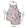 thumbnail image 5 of Naloa 1Pack Adjustable Bib Apron Waterdrop Resistant Cooking Kitchen Aprons for Women Men Chef, Flower Leaves Print, 5 of 8
