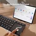 thumbnail image 3 of Teclado Bluetooth plegable iClever BK08 con panel táctil plateado, 3 of 9