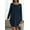 Navyblue, variant on Mengpipi Women's Long Sleeve Dress Crewneck Loose Casual Lightweight with Pockets, White-L(US 12-14)