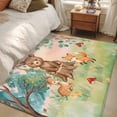 thumbnail image 4 of Cartoon Forest Animal Area Rugs 3x5 ft Cute Bear Dear Funny Fox Watercolor Mushroom Washable Rug Non Slip Indoor Carpet Absorbent Floor Mat for Living Room Bedroom Dining Room, 4 of 9