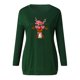 thumbnail image 4 of Pntutb Mujer Tallas grandes Casual Cuello redondo Suelto Impreso Bolsillo Manga larga tops Mujer Blusa Pntutb Pntutb-7420, 4 of 5