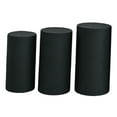 thumbnail image 4 of Mornei 3 Pieces Cylinder Pedestal Stands Slipcovers,Cylinder Plinth Stand Covers Plinth Black, 4 of 9