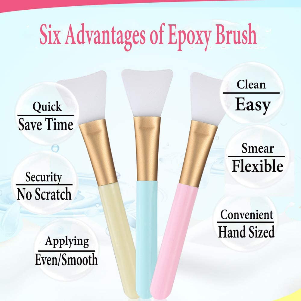 Silicon Epoxy Brushes Set for Making Epoxy Glitter Tumblers, Reusable  Flexible Epoxy Application Sticks for Spreading an Even Coat of Epoxy Resin  on