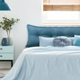 thumbnail image 2 of WOWMAX Rectangular Headboard Reading Body Pillow Bedside Oversized Throw Cushion Extra Large Backrest Lumbar Pillows Positioning Back Support Bolster for Bed Sofa Couch Linen Blue Queen, 2 of 5