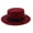 Wine, variant on IDALL Fedora Hats Party Hats Womens Wide Brim Wool Felt Flat Top Fedora Hat Party Church Trilby Hats Cap Visor Hats Hats for Men Red One Size