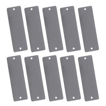 LOLIPPYY 10Pcs Black Stainless Steel Metal Plates Pre Drilled for Easy Mounting and Engraving