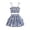 0-Blue75, variant on Kiijoy Girls Outfits Summer Boho Smocked Camisole Layered Skirt Set, Sizes 7-12