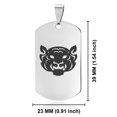 thumbnail image 2 of Stainless Steel Year of the Tiger Zodiac Dog Tag Keychain Circle Ring, 2 of 2