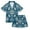 Abstract Turtle Pattern, variant on Silky Satin Kids' Pajama Set Breathable & Smooth Unisex Button-Down Pajamas Tiger Stripes Pattern