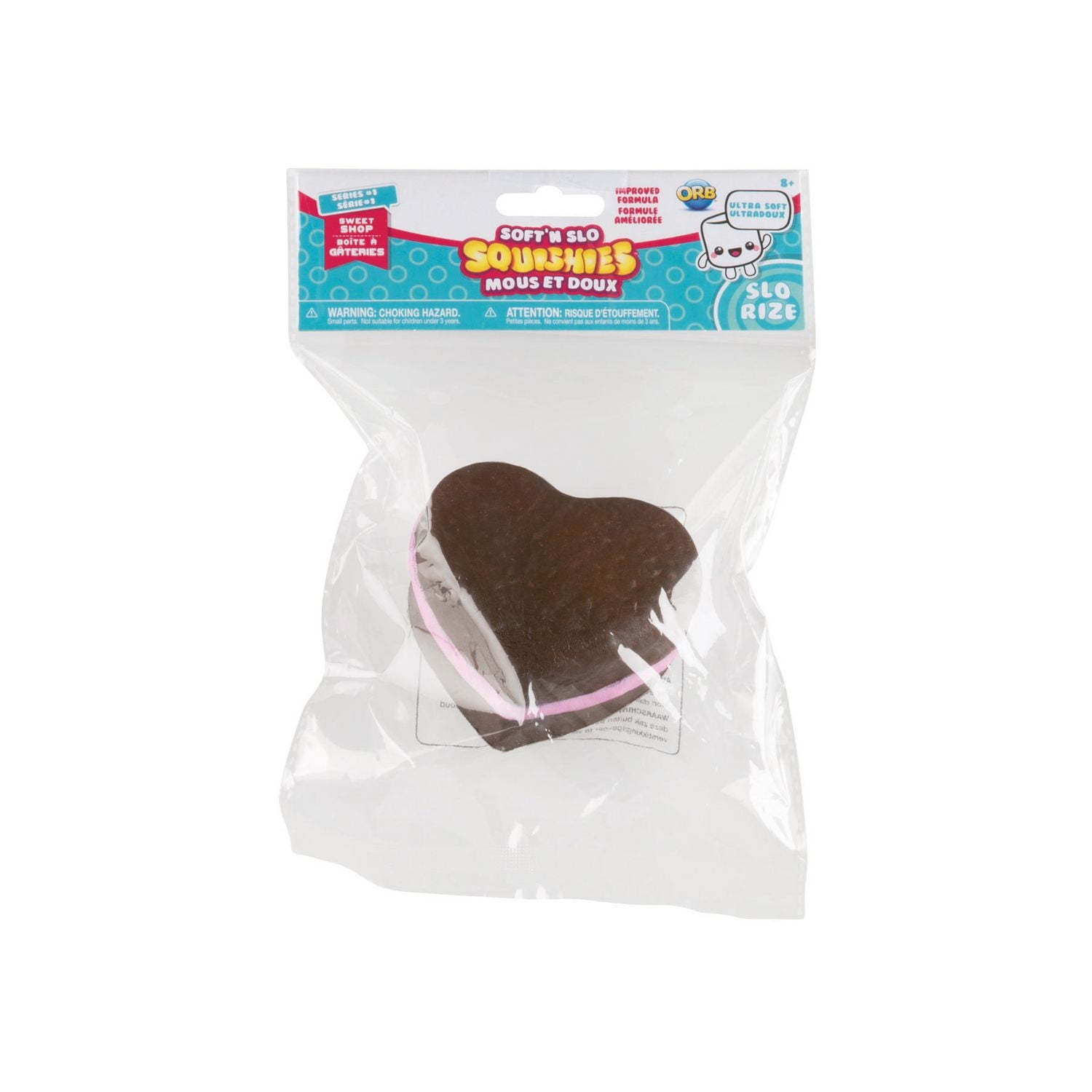 The Orb Factory Soft'n Slo Squishies Chocolate Heart Cake Doll