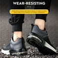 thumbnail image 4 of XQJ Steel Toe Shoes for Men Women Lightweight Comfortable Work Shoes Indestructible Slip Resistant Safety Shoes for Construction Grey Size Women8 / Men 6.5, 4 of 8