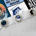 thumbnail image 4 of Feelyou Hunting and Fishing Curtains Pack of 2 (42x84 Each), Rustic Pike Fish Curtains Blackout, Vintage Blue Patchwork Bedroom Curtains, Blackout Curtains Room Decor, 4 of 6