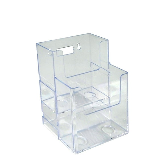 Two-Tier, Two-Pocket Trifold Brochure Holder, 2-Pack