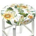 thumbnail image 3 of Balery Watercolor Bright Sunflowers Velvet Round Bar Chair Cushion Cover Adjustable, Protects From Scratches And Stains, Soft & Washable Ideal For Wooden And Metal Stools - 12 Inch, 3 of 7