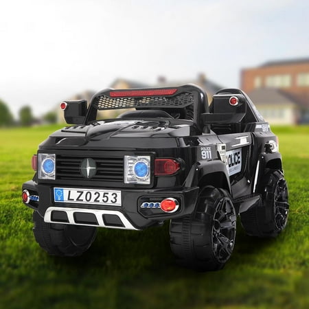 Zimtown Kids Ride On Car Off-Road Police Electric Car Double Drive 12V Battery Motorized Vehicles Children's Best Toy Car Safe w/ Remote Control, 3 Speeds, Music, Seat Belts, LED (Best Road Bikes Under 1000 2019)