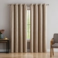 thumbnail image 4 of WARM HOME DESIGNS 1 Pair (2 Panels) of Brown Taupe Blackout Curtains with Embossed Textured Damask Flower Pattern. EV TAUPE 2x54x63, 4 of 5