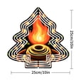 thumbnail image 7 of Metal Hanging Christmas Tree Wind Spinner - Intricate Design with Glowing Fire Top Perfect for Festive Yard & Garden Decor, 7 of 7