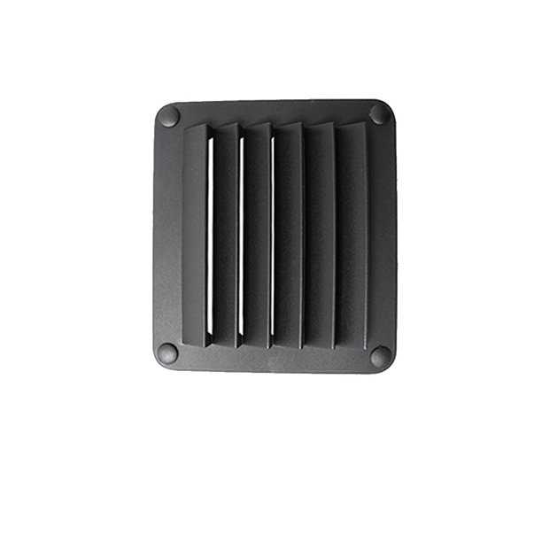 Ventilación de aire ABS Instalación práctica Accesorios de actualización Ventilador de plástico Pieza reemplazada Rejilla de ventilación Accesorios para vehículos recreativos Negro Forma cuadrada