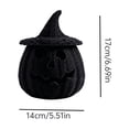 thumbnail image 3 of Halloween Woven Seagrass Pumpkin with Witch Hat Lid, Halloween Decorations Indoor Fall Decor & Horror Decor, Halloween Witch Lamp Lantern for Home Shelf Mantel Display, 6.7 Inch, 3 of 9