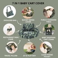thumbnail image 2 of Funda para carrito de compras para bebé – Funda para silla alta para restaurante 7 en 1 plegable y transportable acolchada de algodón, funda para carrito de comestibles para niños pequeños – Hamaca pa, 2 of 5