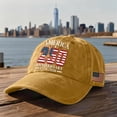 thumbnail image 2 of USA Hat for Men 250th Anniversary Distressed Cap 1776-2026 Patriotic Tribute Baseball Cap Adjustable Unisex Gifts for Patriots,Yellow, 2 of 6